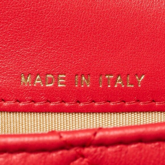 Chanel Red Quilted Lambskin Leather Pearl Crush Mini Clutch Chain Bag - Picture 10 of 12